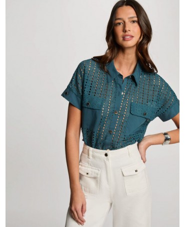 Camisa azul petroleo