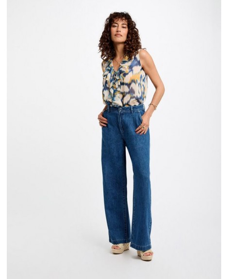 Pantalon tejano ancho