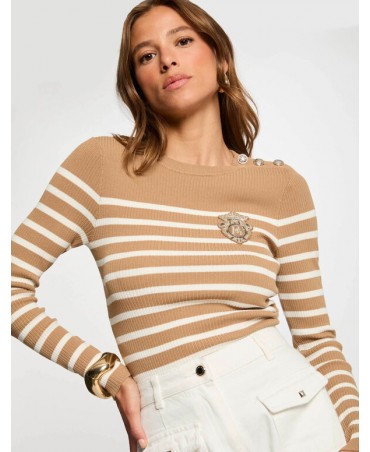 Jersey rayas camel