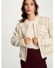 Chaqueta tachuelas marfil