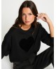 Sudadera negra corazon