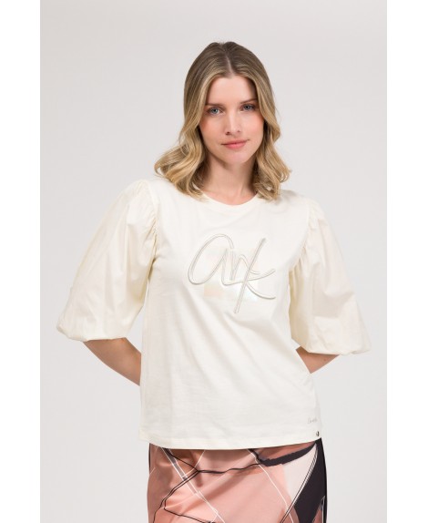 Camiseta blanco roto anekke