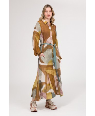 Vestido largo estampado