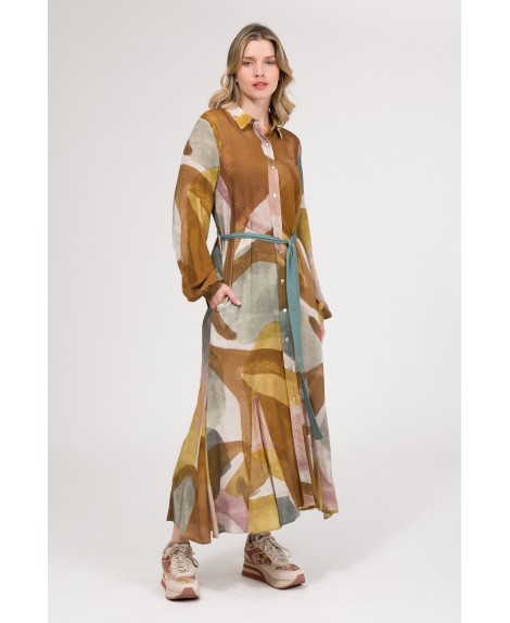 Vestido largo estampado