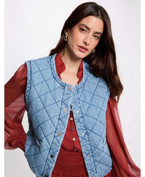 Chaleco tejano acolchado