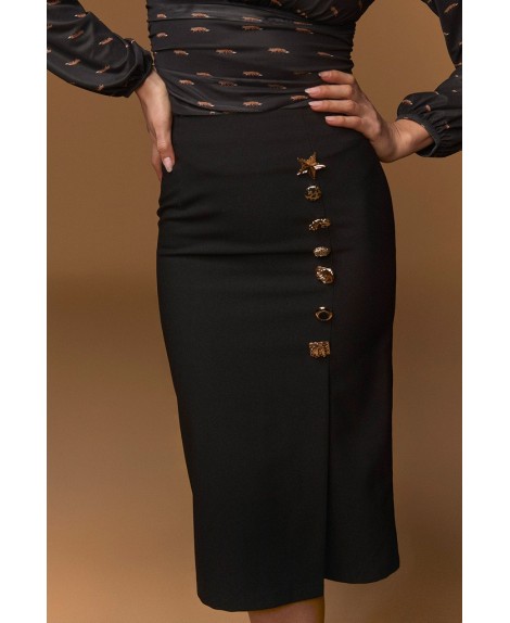 Falda midi negra