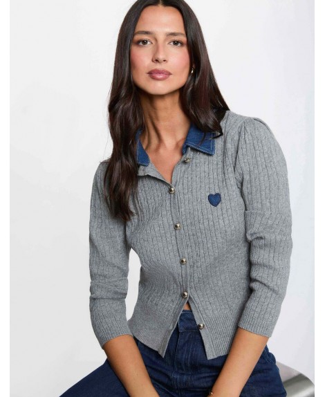 Jersey gris botones