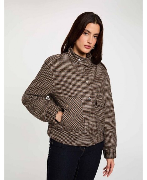 Chaqueta bomber cuadros