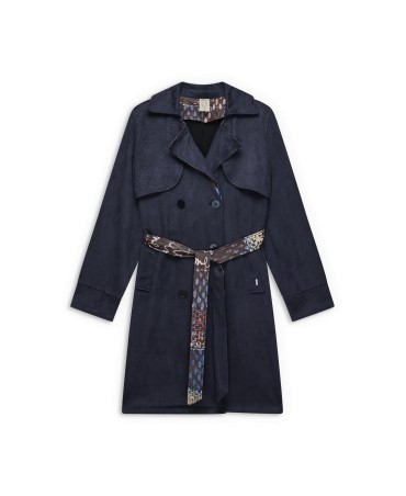 Gabardina ante azul marino