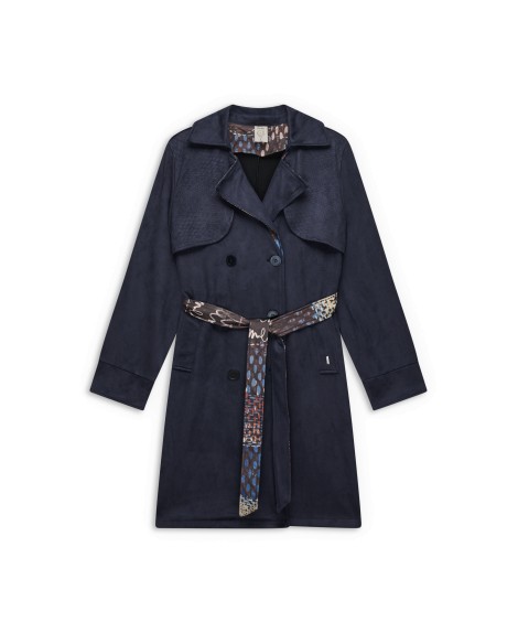 Gabardina ante azul marino