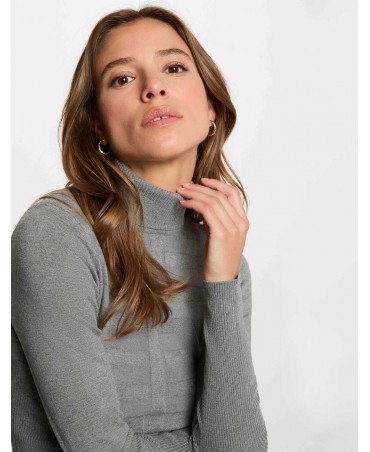 Jersey gris cuello alto